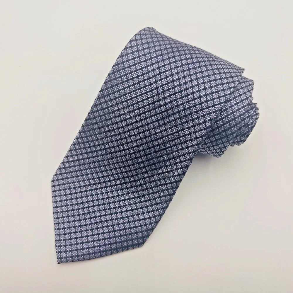 Burma Bibas Gingham Check Silk‎ Tie Men 59